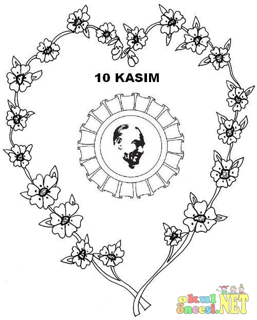 10 Kasım Atatürk Boyama Sayfası/Etkinliği