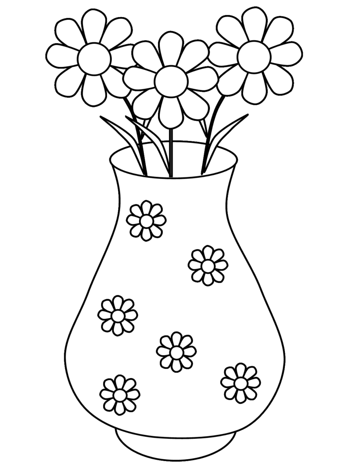 v is for vase coloring pages - photo #13