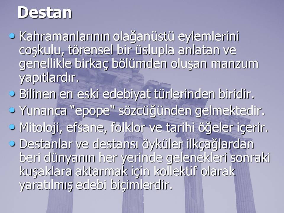 destan nedir