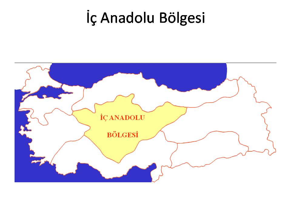 İç Anadolu Bölgesi Haritası