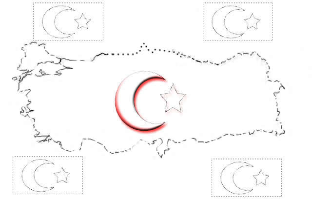 Çok Güzel Türk Bayrağı ve Türkiye 29 Ekim Boyama Sayfası Etkinliği